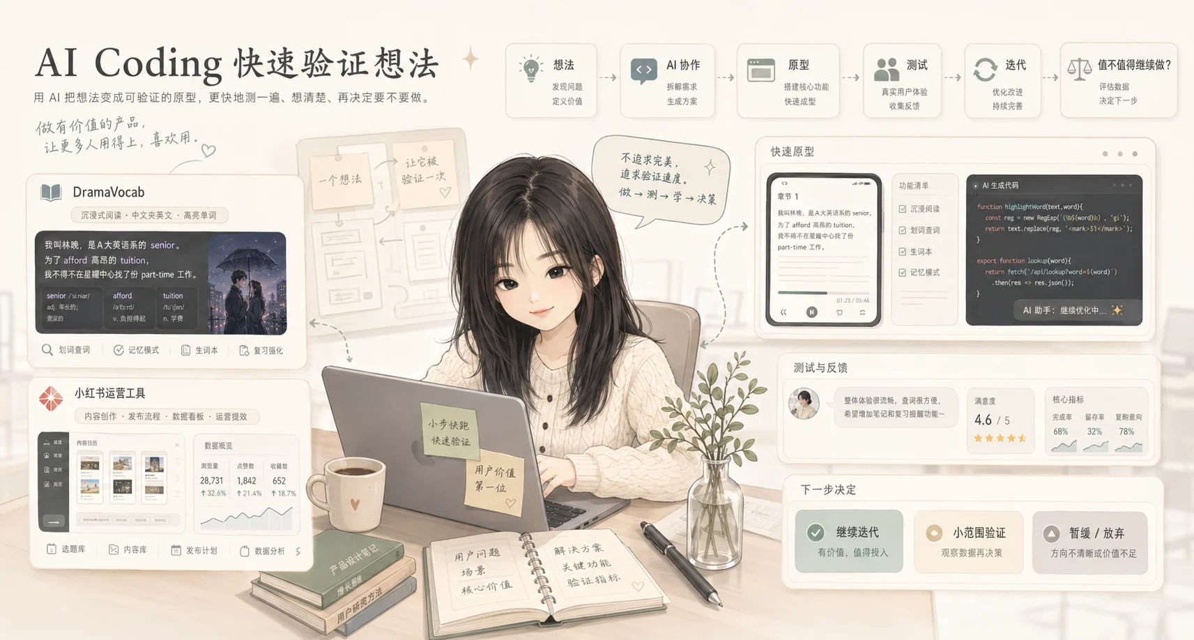 VibeCoding 快速验证想法示意图